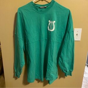 Green Alpha Chi Omega oversized long sleeve tee